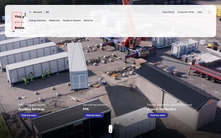 Screenshot of axpo.com