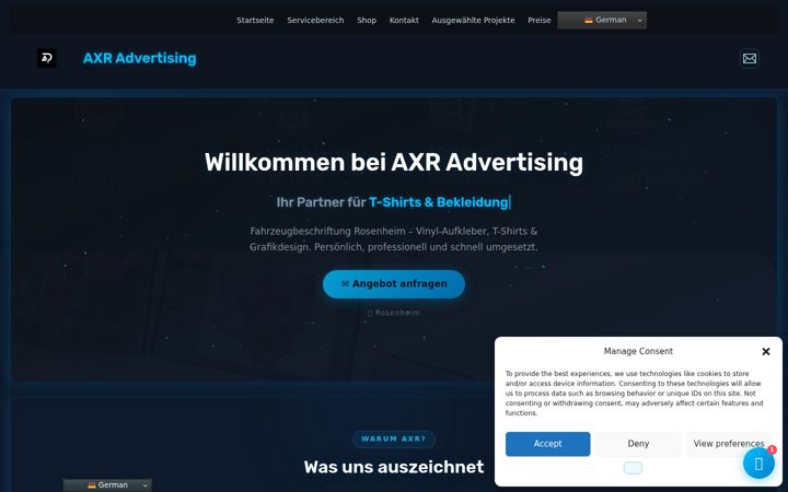 Screenshot of axradvertising.de