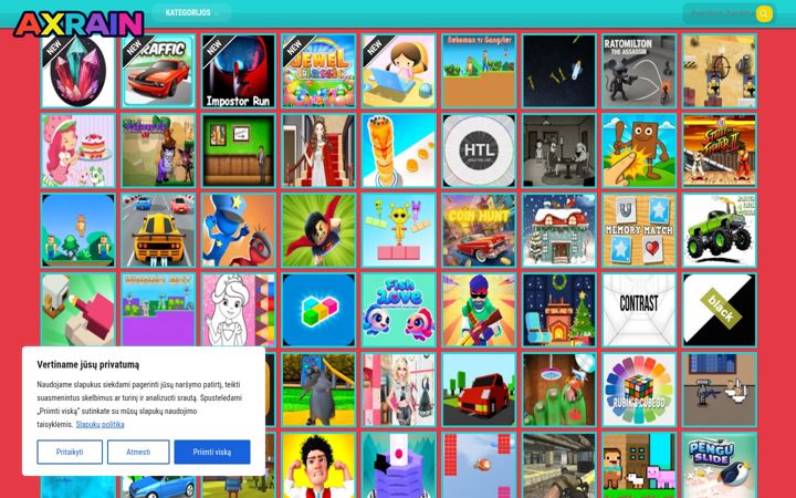 Screenshot of axrain.com