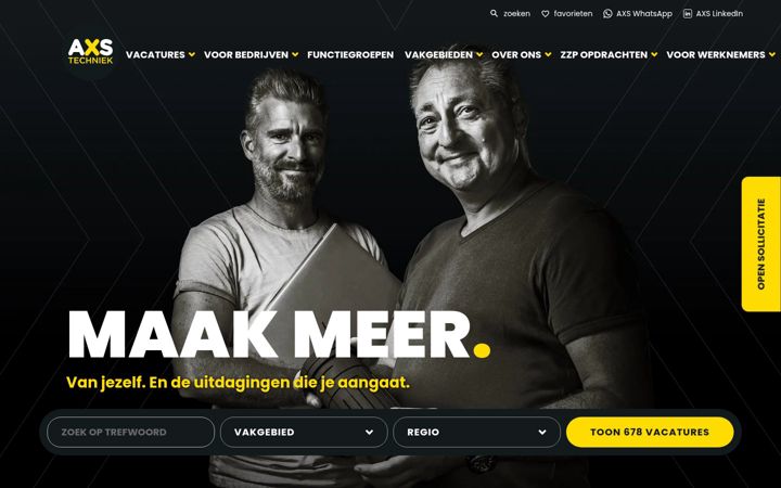 Screenshot of axstechniek.nl