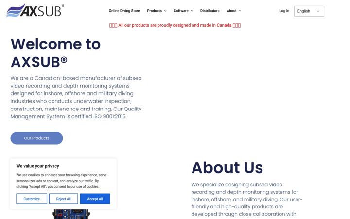 Screenshot of axsub.com