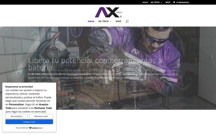 Screenshot of axtech.mx