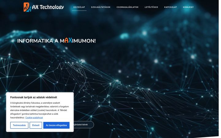 Screenshot of axtechnology.hu
