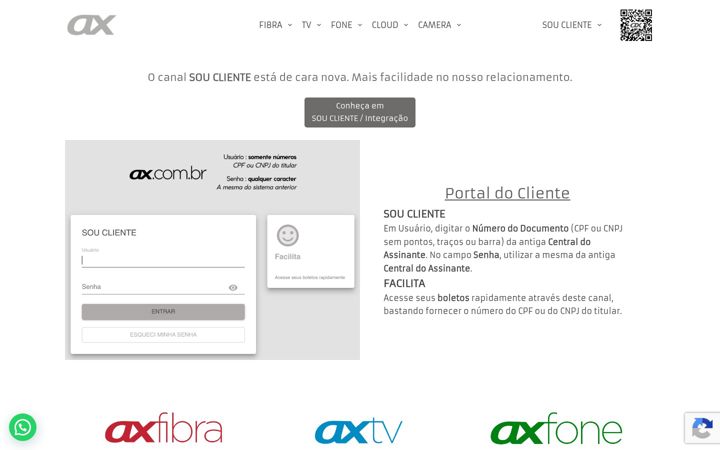 Screenshot of axtelecom.com.br