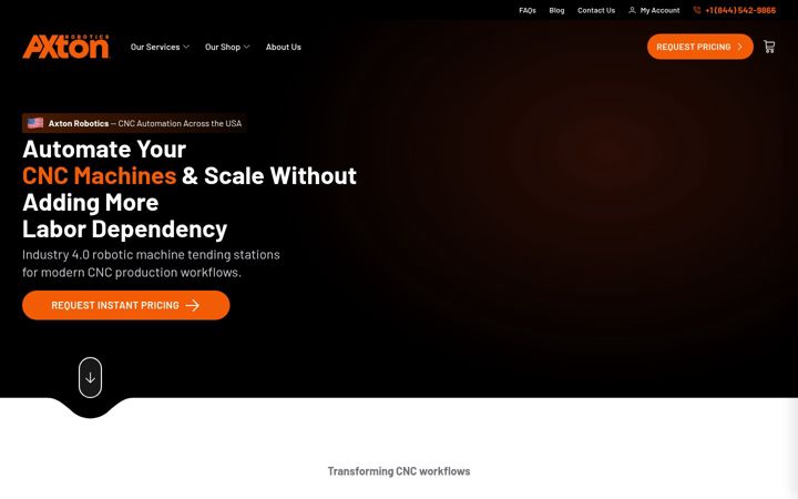 Screenshot of axtoncnc.com