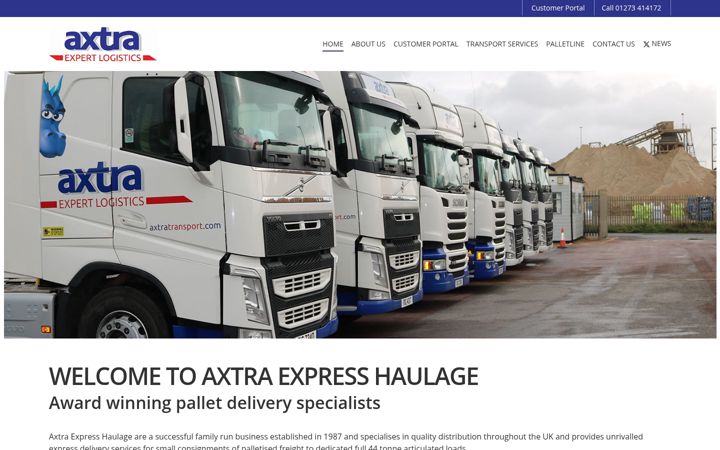 Screenshot of axtratransport.com