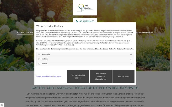 Screenshot of axtundspaten.de