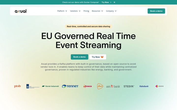 Screenshot of axual.com