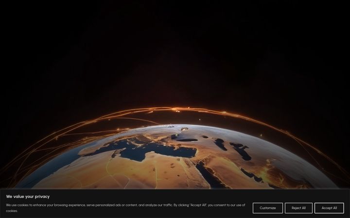 Screenshot of axum.earth