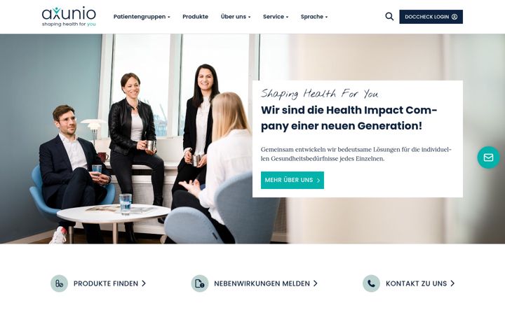 Screenshot of axunio.de
