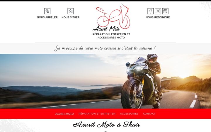 Screenshot of axuritmoto.fr