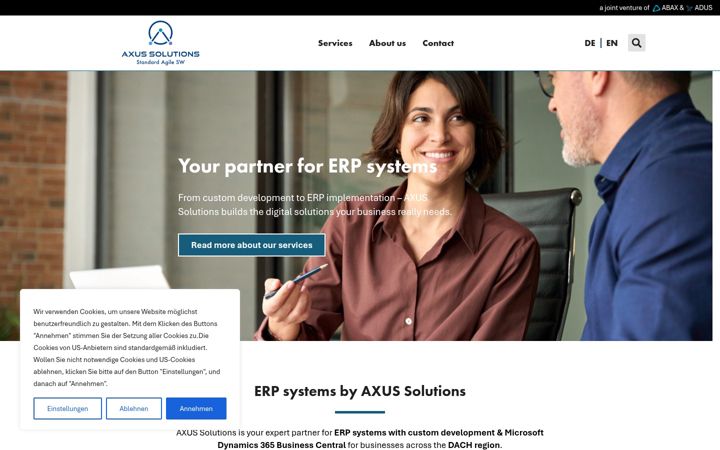 Screenshot of axus.at
