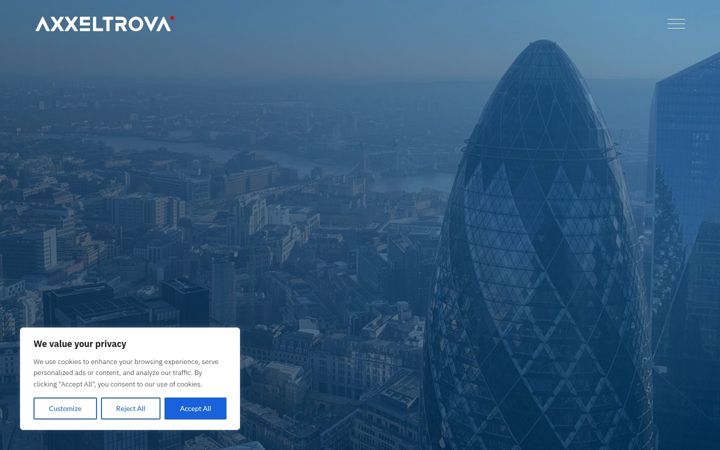 Screenshot of axxeltrova.com