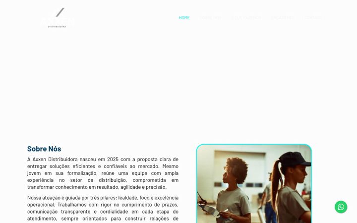 Screenshot of axxendistribuidora.com.br