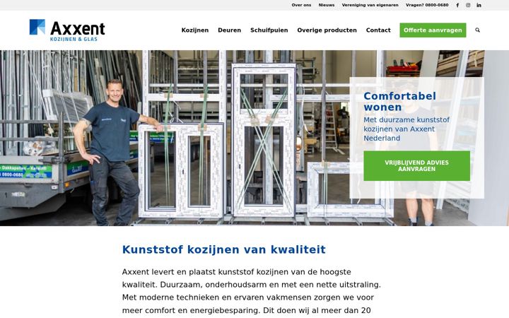 Screenshot of axxent-nederland.nl
