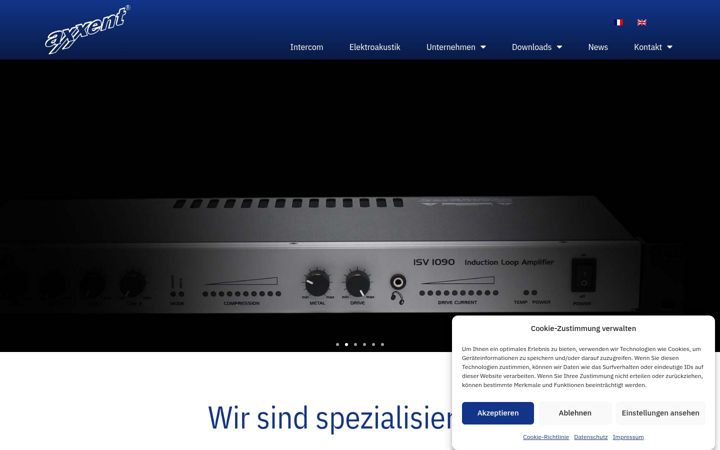 Screenshot van axxent.de