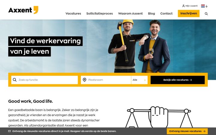 Screenshot του axxent.nl