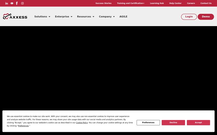 Screenshot von axxess.com