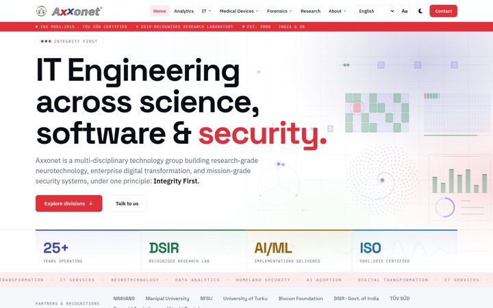 Screenshot of axxonet.com