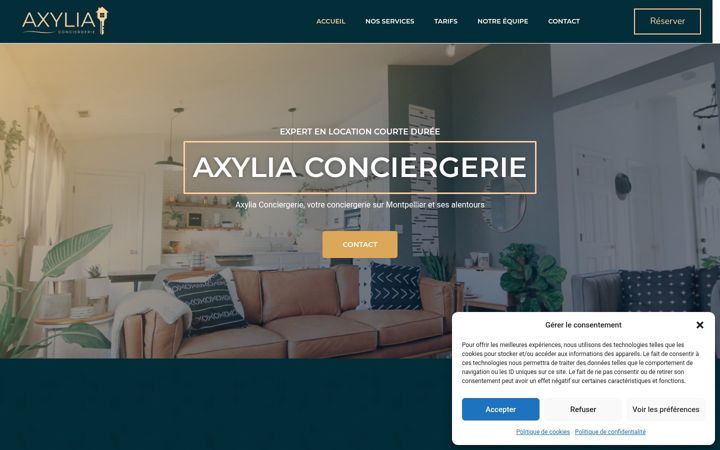 Screenshot of axyliaconciergerie.fr