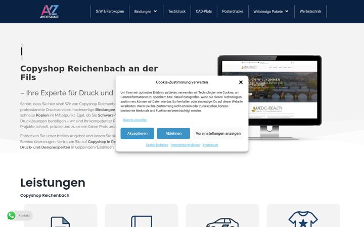 Screenshot van ay-design-z.de