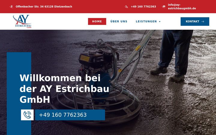 Screenshot of ay-estrichbaugmbh.de