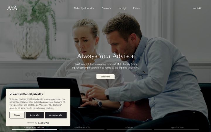 Screenshot of aya.dk