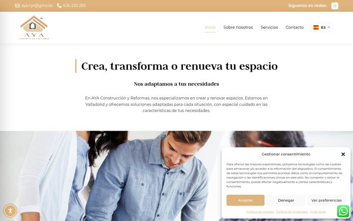Screenshot of ayaconstruccionyreformas.com