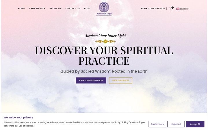 Screenshot of ayahuascaangel.com