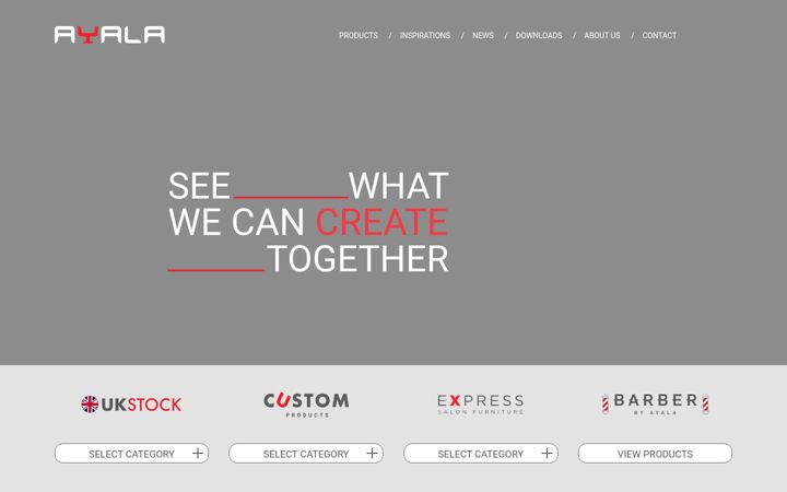 Screenshot of ayala-salon-furniture.co.uk