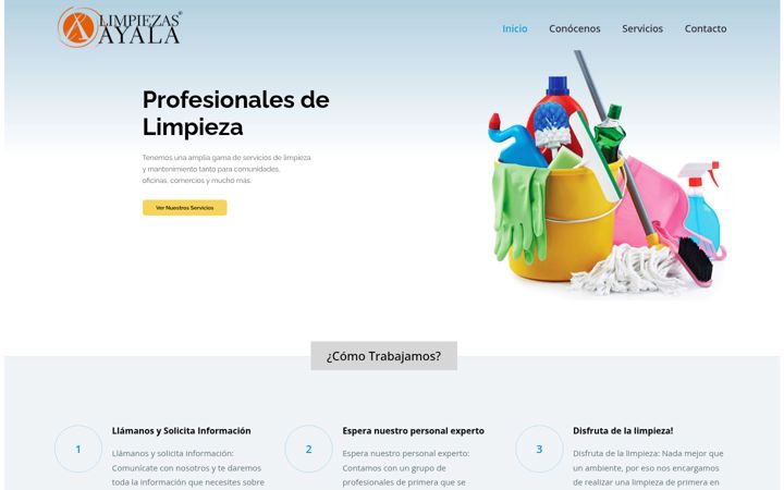 Captura de ecrã de ayalaservicios.es