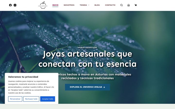 Screenshot of ayalgaartesanos.es