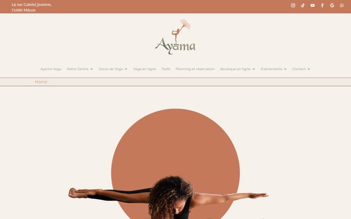 Zrzut ekranu ayama-yoga.fr