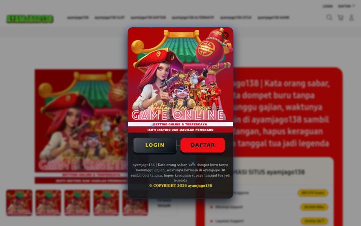 Screenshot of ayamjago138.org