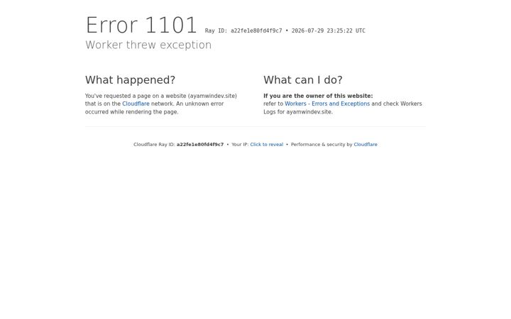 Screenshot of ayamwindev.site