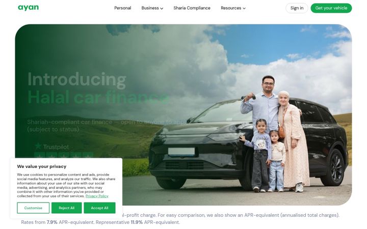 Screenshot of ayan.co.uk