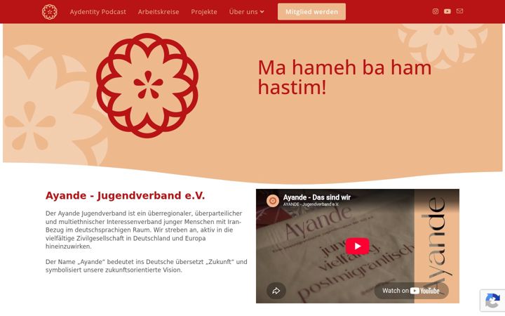 Screenshot of ayande.de