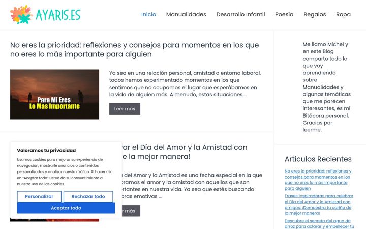 Screenshot of ayaris.es