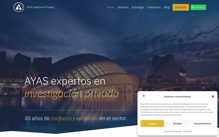 Captura de ecrã de ayas.es