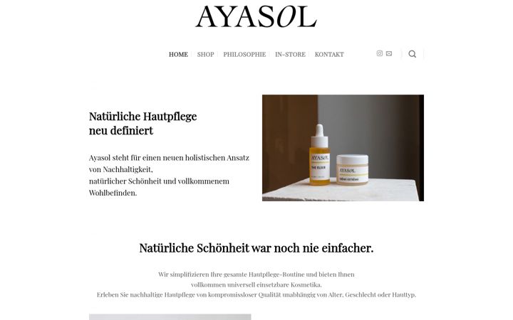 Screenshot of ayasol.de