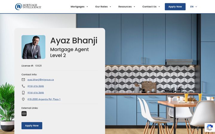 Screenshot of ayazmortgages.ca