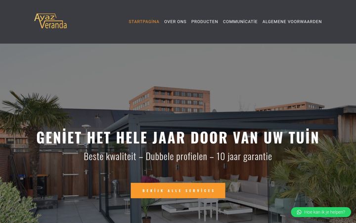 Screenshot of ayazveranda.nl