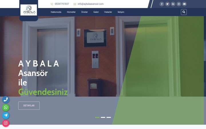 Screenshot of aybalaasansor.com