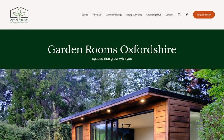 Screenshot of aybelspaces.co.uk