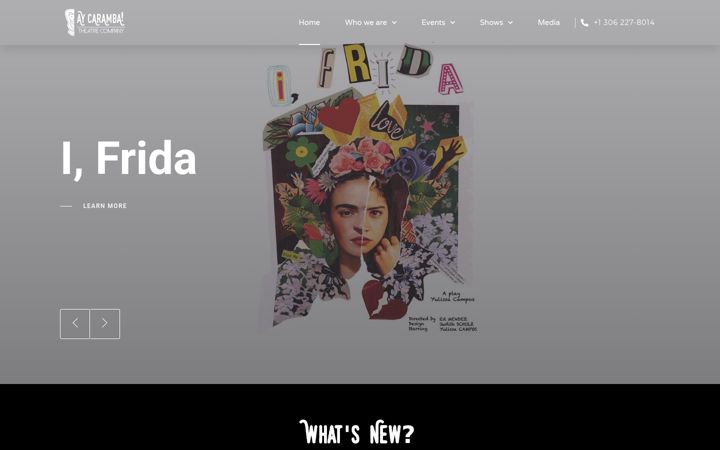 Screenshot of aycarambatheatre.com