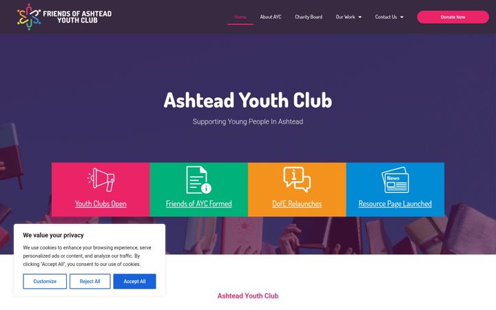 Screenshot of aycfriends.org