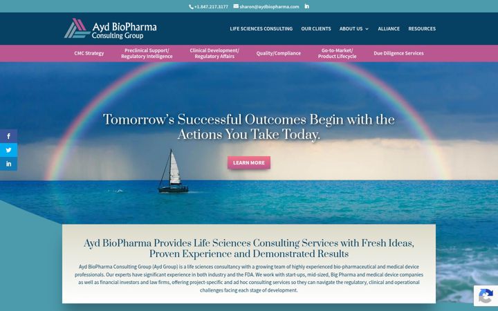 Screenshot of aydbiopharma.com