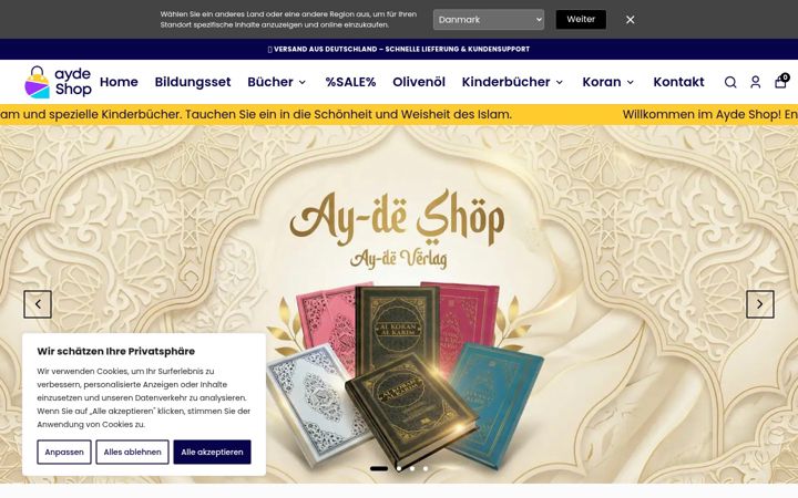 Screenshot of ayde-shop.de