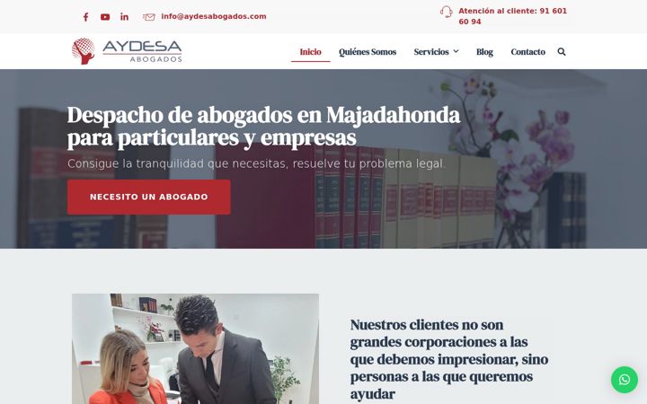 Screenshot of aydesabogados.com