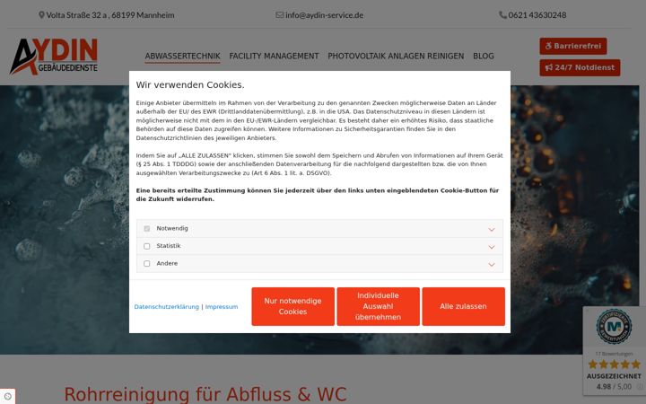 Screenshot of aydin-gebaeudedienste.de